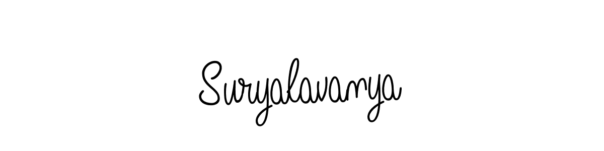 Design your own signature with our free online signature maker. With this signature software, you can create a handwritten (Angelique-Rose-font-FFP) signature for name Suryalavanya. Suryalavanya signature style 5 images and pictures png