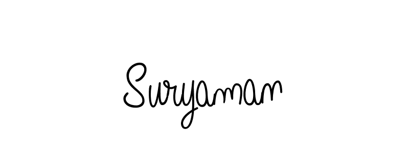 How to make Suryaman name signature. Use Angelique-Rose-font-FFP style for creating short signs online. This is the latest handwritten sign. Suryaman signature style 5 images and pictures png