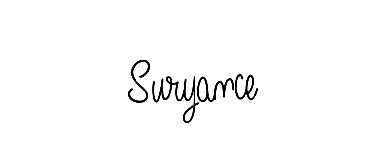 Make a beautiful signature design for name Suryance. With this signature (Angelique-Rose-font-FFP) style, you can create a handwritten signature for free. Suryance signature style 5 images and pictures png