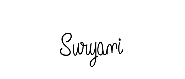 Use a signature maker to create a handwritten signature online. With this signature software, you can design (Angelique-Rose-font-FFP) your own signature for name Suryani. Suryani signature style 5 images and pictures png
