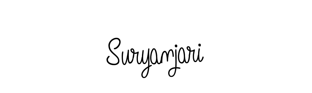 How to make Suryanjari name signature. Use Angelique-Rose-font-FFP style for creating short signs online. This is the latest handwritten sign. Suryanjari signature style 5 images and pictures png