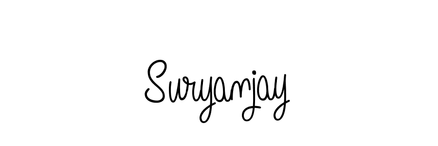Use a signature maker to create a handwritten signature online. With this signature software, you can design (Angelique-Rose-font-FFP) your own signature for name Suryanjay. Suryanjay signature style 5 images and pictures png