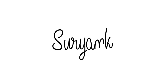 Use a signature maker to create a handwritten signature online. With this signature software, you can design (Angelique-Rose-font-FFP) your own signature for name Suryank. Suryank signature style 5 images and pictures png