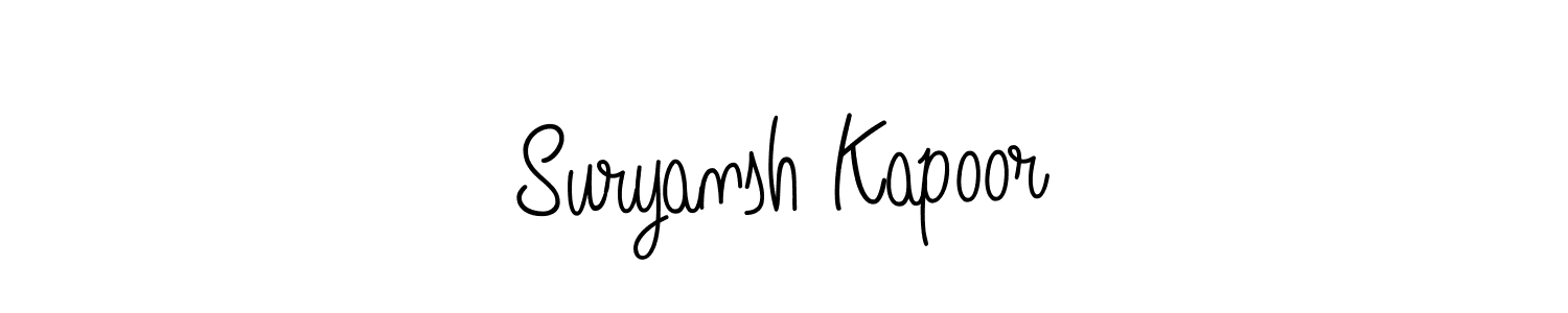 Make a short Suryansh Kapoor signature style. Manage your documents anywhere anytime using Angelique-Rose-font-FFP. Create and add eSignatures, submit forms, share and send files easily. Suryansh Kapoor signature style 5 images and pictures png