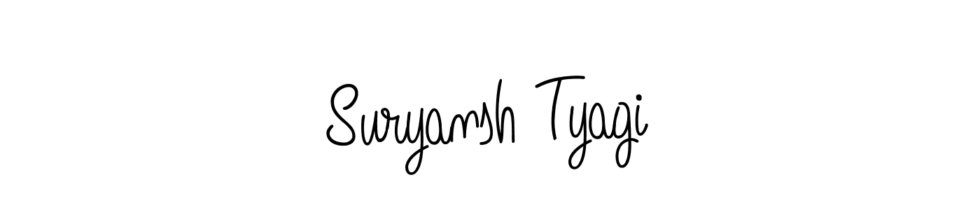 You should practise on your own different ways (Angelique-Rose-font-FFP) to write your name (Suryansh Tyagi) in signature. don't let someone else do it for you. Suryansh Tyagi signature style 5 images and pictures png