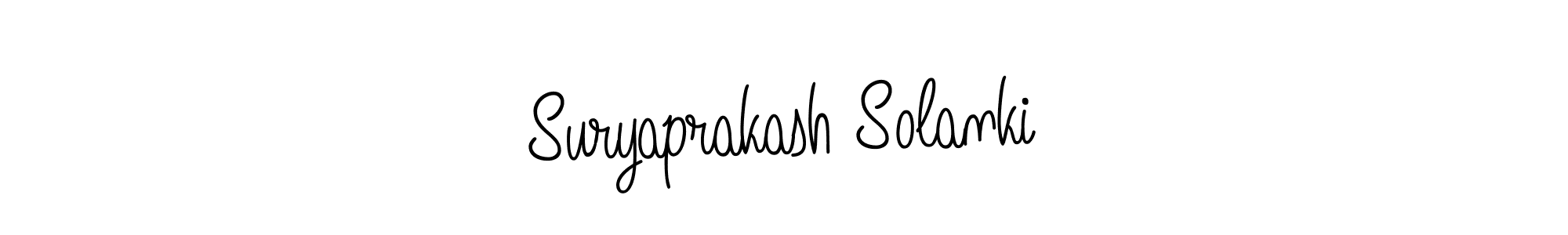 Make a beautiful signature design for name Suryaprakash Solanki. With this signature (Angelique-Rose-font-FFP) style, you can create a handwritten signature for free. Suryaprakash Solanki signature style 5 images and pictures png