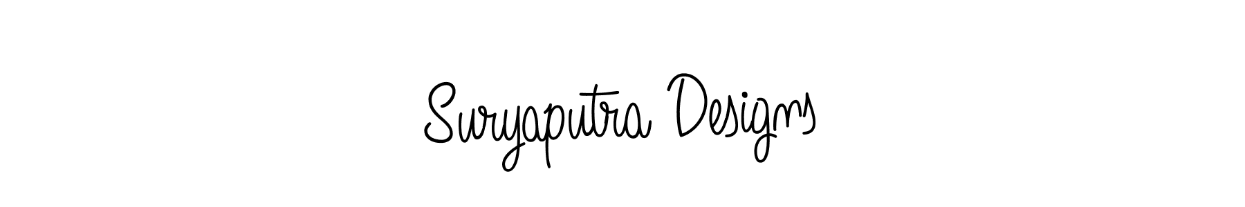 How to make Suryaputra Designs name signature. Use Angelique-Rose-font-FFP style for creating short signs online. This is the latest handwritten sign. Suryaputra Designs signature style 5 images and pictures png