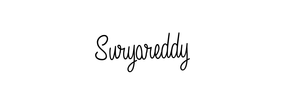 Make a beautiful signature design for name Suryareddy. With this signature (Angelique-Rose-font-FFP) style, you can create a handwritten signature for free. Suryareddy signature style 5 images and pictures png