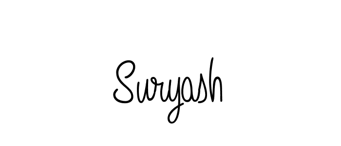 Suryash stylish signature style. Best Handwritten Sign (Angelique-Rose-font-FFP) for my name. Handwritten Signature Collection Ideas for my name Suryash. Suryash signature style 5 images and pictures png