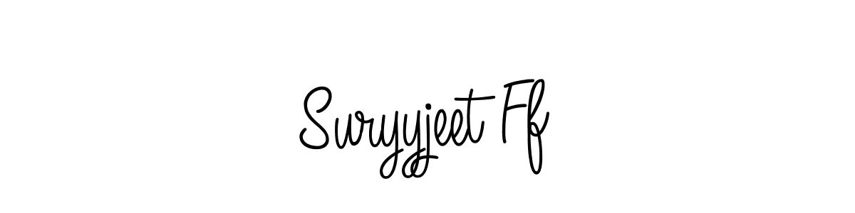 Make a beautiful signature design for name Suryyjeet Ff. With this signature (Angelique-Rose-font-FFP) style, you can create a handwritten signature for free. Suryyjeet Ff signature style 5 images and pictures png