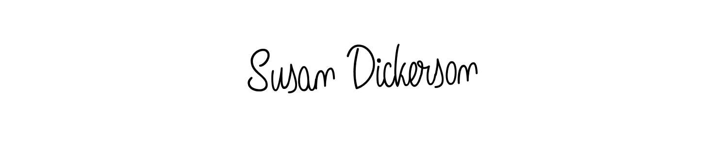 You should practise on your own different ways (Angelique-Rose-font-FFP) to write your name (Susan Dickerson) in signature. don't let someone else do it for you. Susan Dickerson signature style 5 images and pictures png