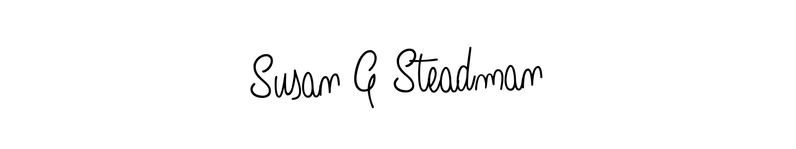 Susan G Steadman stylish signature style. Best Handwritten Sign (Angelique-Rose-font-FFP) for my name. Handwritten Signature Collection Ideas for my name Susan G Steadman. Susan G Steadman signature style 5 images and pictures png