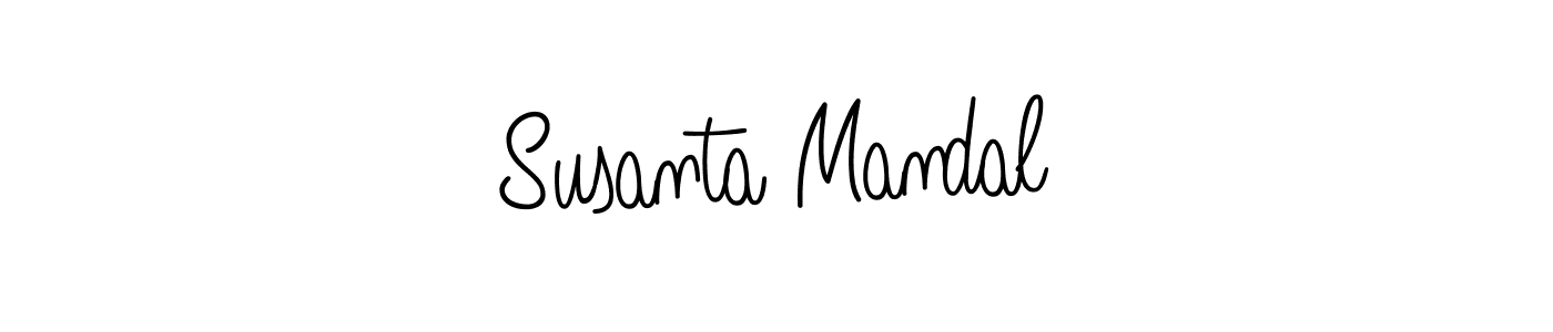 Susanta Mandal stylish signature style. Best Handwritten Sign (Angelique-Rose-font-FFP) for my name. Handwritten Signature Collection Ideas for my name Susanta Mandal. Susanta Mandal signature style 5 images and pictures png