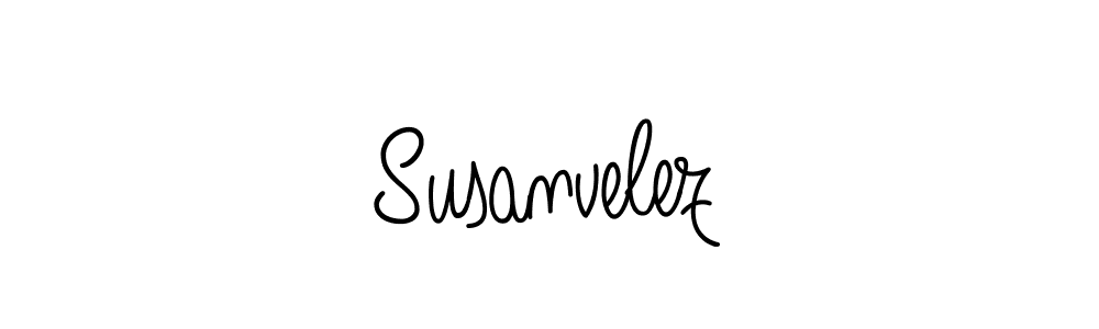 You should practise on your own different ways (Angelique-Rose-font-FFP) to write your name (Susanvelez) in signature. don't let someone else do it for you. Susanvelez signature style 5 images and pictures png
