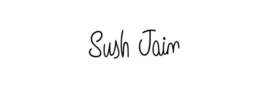 How to make Sush Jain name signature. Use Angelique-Rose-font-FFP style for creating short signs online. This is the latest handwritten sign. Sush Jain signature style 5 images and pictures png