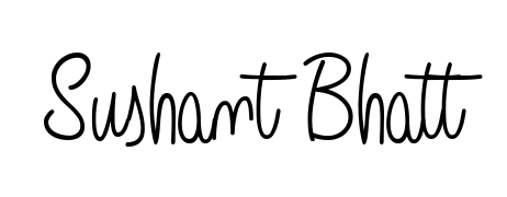 The Angelique-Rose-font-FFP font transforms the name Sushant Bhatt into an executive sign with sharp precision and distinguished character. Sushant Bhatt signature style 5 images and pictures png