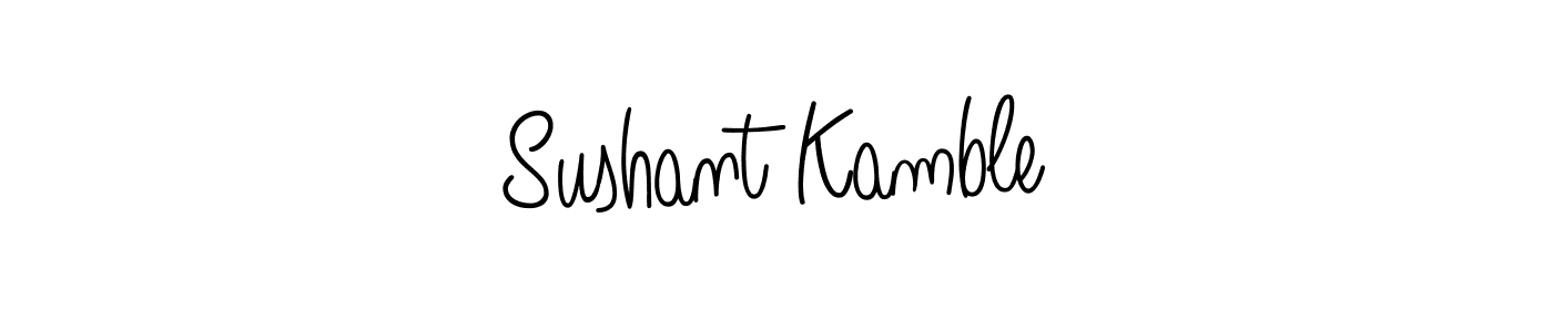 How to make Sushant Kamble signature? Angelique-Rose-font-FFP is a professional autograph style. Create handwritten signature for Sushant Kamble name. Sushant Kamble signature style 5 images and pictures png