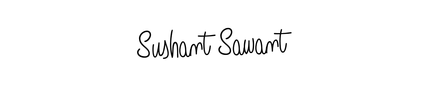 Use a signature maker to create a handwritten signature online. With this signature software, you can design (Angelique-Rose-font-FFP) your own signature for name Sushant Sawant. Sushant Sawant signature style 5 images and pictures png