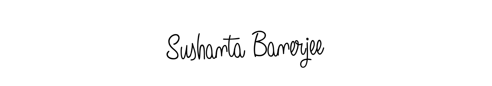 How to make Sushanta Banerjee name signature. Use Angelique-Rose-font-FFP style for creating short signs online. This is the latest handwritten sign. Sushanta Banerjee signature style 5 images and pictures png