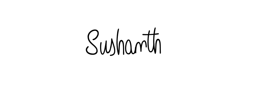 Use a signature maker to create a handwritten signature online. With this signature software, you can design (Angelique-Rose-font-FFP) your own signature for name Sushanth . Sushanth  signature style 5 images and pictures png
