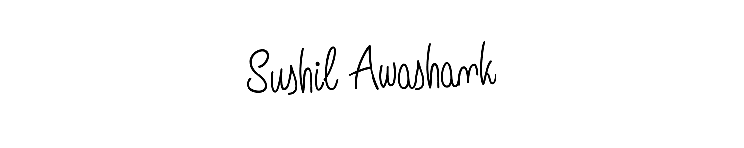 This is the best signature style for the Sushil Awashank name. Also you like these signature font (Angelique-Rose-font-FFP). Mix name signature. Sushil Awashank signature style 5 images and pictures png