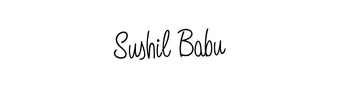You should practise on your own different ways (Angelique-Rose-font-FFP) to write your name (Sushil Babu) in signature. don't let someone else do it for you. Sushil Babu signature style 5 images and pictures png