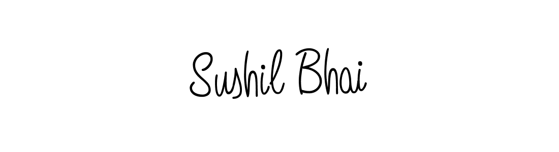 How to make Sushil Bhai name signature. Use Angelique-Rose-font-FFP style for creating short signs online. This is the latest handwritten sign. Sushil Bhai signature style 5 images and pictures png