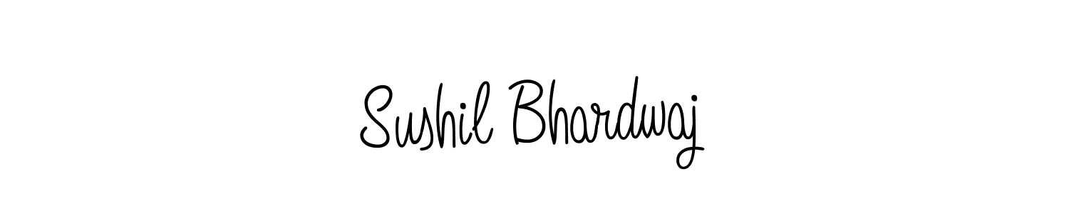 You should practise on your own different ways (Angelique-Rose-font-FFP) to write your name (Sushil Bhardwaj) in signature. don't let someone else do it for you. Sushil Bhardwaj signature style 5 images and pictures png