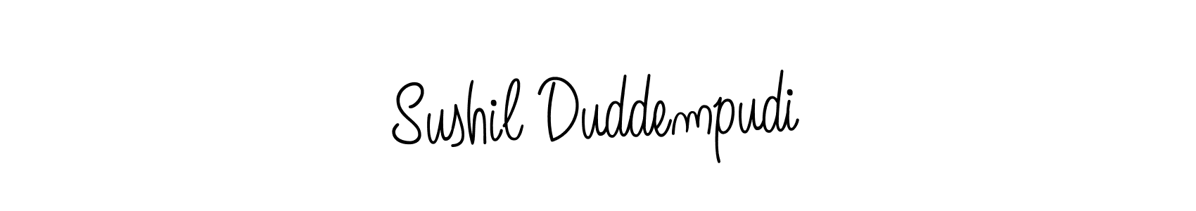 Create a beautiful signature design for name Sushil Duddempudi. With this signature (Angelique-Rose-font-FFP) fonts, you can make a handwritten signature for free. Sushil Duddempudi signature style 5 images and pictures png