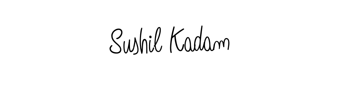 Use a signature maker to create a handwritten signature online. With this signature software, you can design (Angelique-Rose-font-FFP) your own signature for name Sushil Kadam. Sushil Kadam signature style 5 images and pictures png