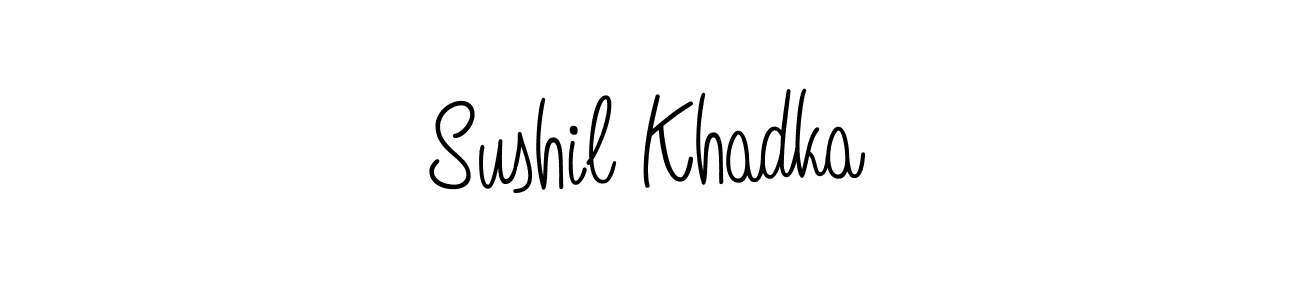 Sushil Khadka stylish signature style. Best Handwritten Sign (Angelique-Rose-font-FFP) for my name. Handwritten Signature Collection Ideas for my name Sushil Khadka. Sushil Khadka signature style 5 images and pictures png