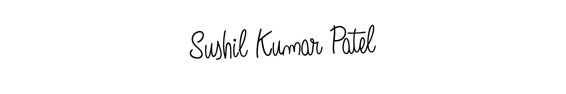 You should practise on your own different ways (Angelique-Rose-font-FFP) to write your name (Sushil Kumar Patel) in signature. don't let someone else do it for you. Sushil Kumar Patel signature style 5 images and pictures png