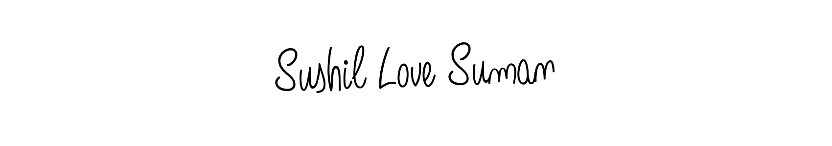 Create a beautiful signature design for name Sushil Love Suman. With this signature (Angelique-Rose-font-FFP) fonts, you can make a handwritten signature for free. Sushil Love Suman signature style 5 images and pictures png