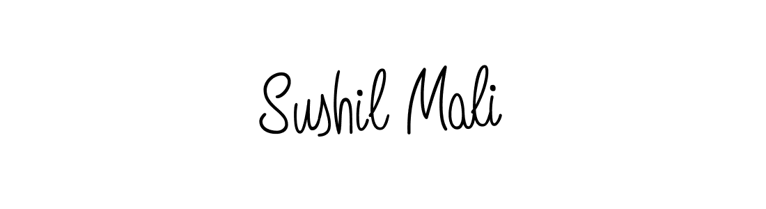 Use a signature maker to create a handwritten signature online. With this signature software, you can design (Angelique-Rose-font-FFP) your own signature for name Sushil Mali. Sushil Mali signature style 5 images and pictures png