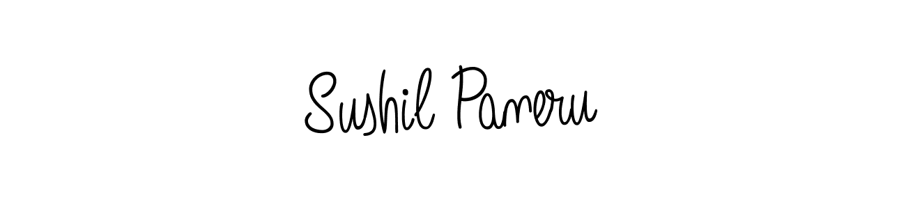 You should practise on your own different ways (Angelique-Rose-font-FFP) to write your name (Sushil Paneru) in signature. don't let someone else do it for you. Sushil Paneru signature style 5 images and pictures png