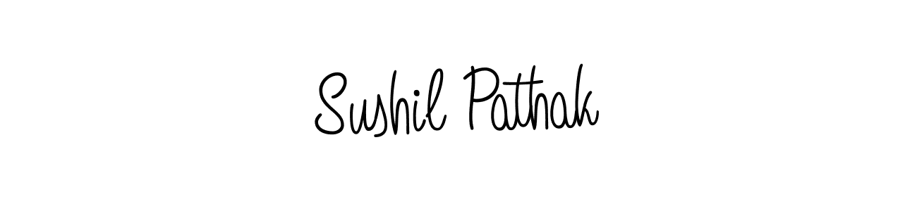 How to make Sushil Pathak name signature. Use Angelique-Rose-font-FFP style for creating short signs online. This is the latest handwritten sign. Sushil Pathak signature style 5 images and pictures png