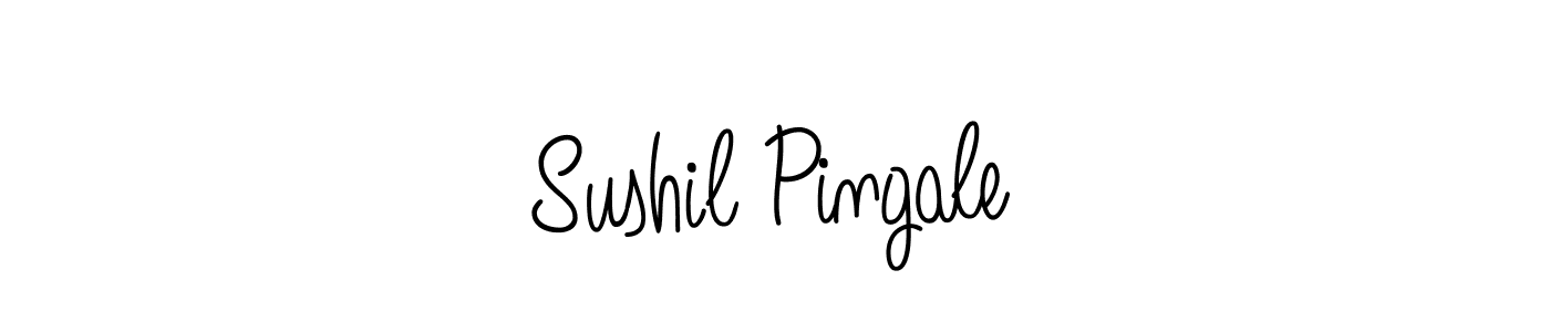 Create a beautiful signature design for name Sushil Pingale. With this signature (Angelique-Rose-font-FFP) fonts, you can make a handwritten signature for free. Sushil Pingale signature style 5 images and pictures png