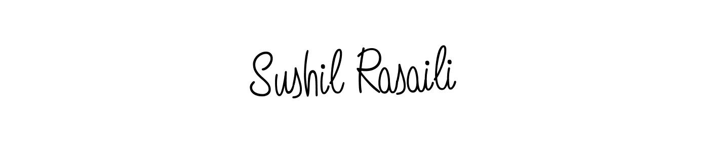 Sushil Rasaili stylish signature style. Best Handwritten Sign (Angelique-Rose-font-FFP) for my name. Handwritten Signature Collection Ideas for my name Sushil Rasaili. Sushil Rasaili signature style 5 images and pictures png