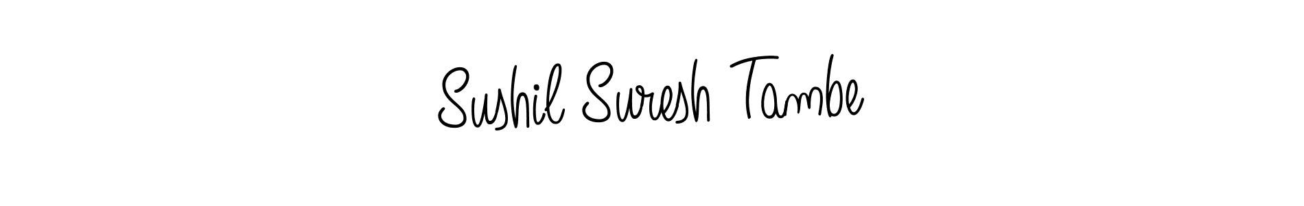 How to make Sushil Suresh Tambe name signature. Use Angelique-Rose-font-FFP style for creating short signs online. This is the latest handwritten sign. Sushil Suresh Tambe signature style 5 images and pictures png
