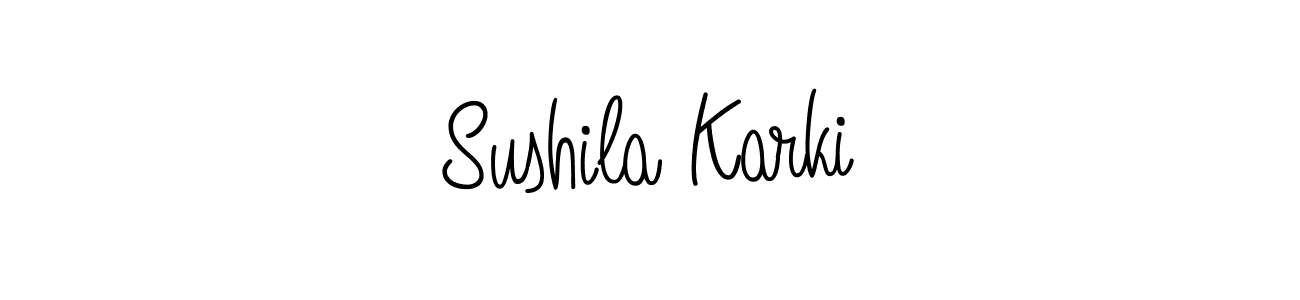 How to Draw Sushila Karki signature style? Angelique-Rose-font-FFP is a latest design signature styles for name Sushila Karki. Sushila Karki signature style 5 images and pictures png