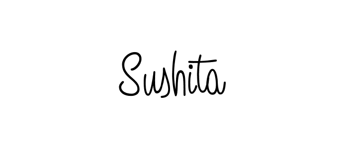 Use a signature maker to create a handwritten signature online. With this signature software, you can design (Angelique-Rose-font-FFP) your own signature for name Sushita. Sushita signature style 5 images and pictures png