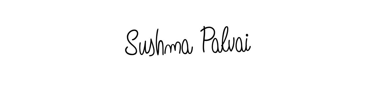 You should practise on your own different ways (Angelique-Rose-font-FFP) to write your name (Sushma Palvai) in signature. don't let someone else do it for you. Sushma Palvai signature style 5 images and pictures png