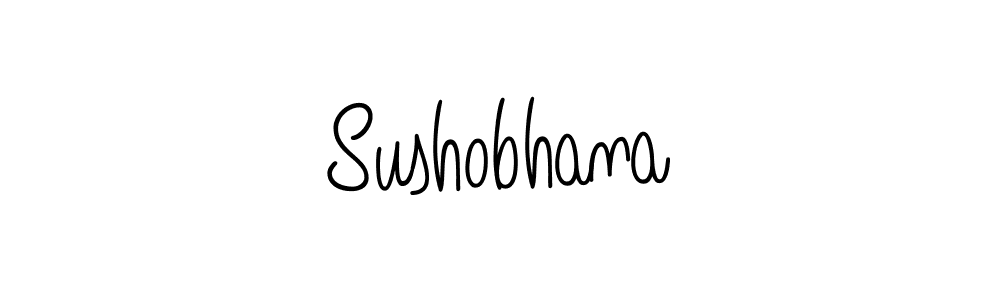 Use a signature maker to create a handwritten signature online. With this signature software, you can design (Angelique-Rose-font-FFP) your own signature for name Sushobhana. Sushobhana signature style 5 images and pictures png