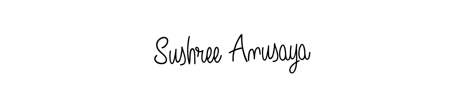 How to make Sushree Anusaya signature? Angelique-Rose-font-FFP is a professional autograph style. Create handwritten signature for Sushree Anusaya name. Sushree Anusaya signature style 5 images and pictures png