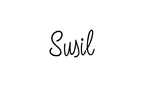 You should practise on your own different ways (Angelique-Rose-font-FFP) to write your name (Susil) in signature. don't let someone else do it for you. Susil signature style 5 images and pictures png