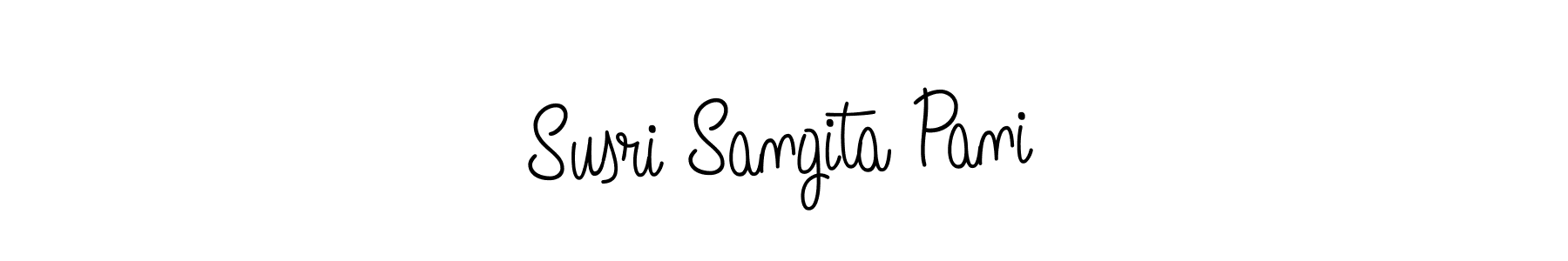 How to make Susri Sangita Pani name signature. Use Angelique-Rose-font-FFP style for creating short signs online. This is the latest handwritten sign. Susri Sangita Pani signature style 5 images and pictures png