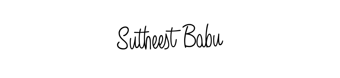 Sutheest Babu stylish signature style. Best Handwritten Sign (Angelique-Rose-font-FFP) for my name. Handwritten Signature Collection Ideas for my name Sutheest Babu. Sutheest Babu signature style 5 images and pictures png