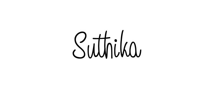 Design your own signature with our free online signature maker. With this signature software, you can create a handwritten (Angelique-Rose-font-FFP) signature for name Suthika. Suthika signature style 5 images and pictures png