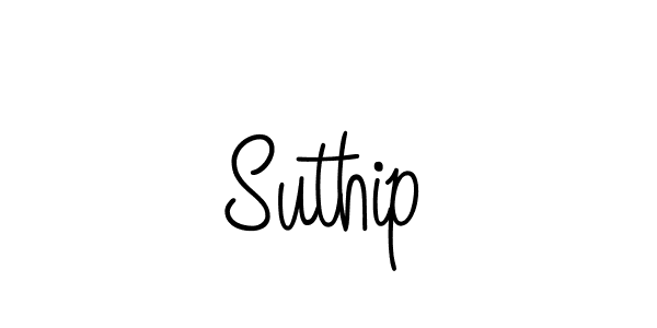 You should practise on your own different ways (Angelique-Rose-font-FFP) to write your name (Suthip) in signature. don't let someone else do it for you. Suthip signature style 5 images and pictures png