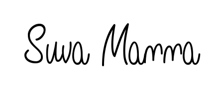 A sleek calligraphic signature for name Suva Manna utilizing Angelique-Rose-font-FFP styling. Great for adding personal signatures to photos and art. Suva Manna signature style 5 images and pictures png